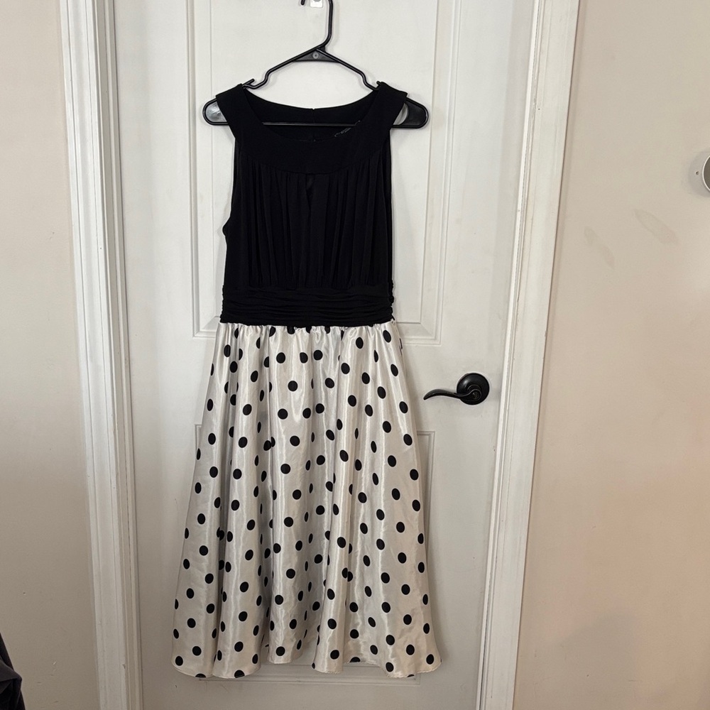 Dress Barn Black and White Polka Dot Dress